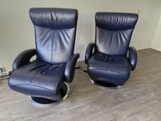 Image 1 of 2x Leolux Helical armchairs