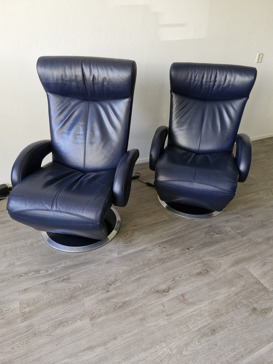 Image 1 of 2x Leolux Helical armchairs