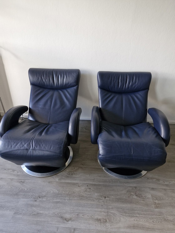 Image 1 of 2x Leolux Helical armchairs