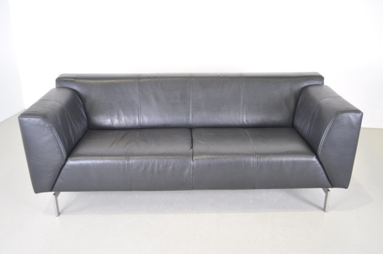 Image 1 of Rolf benz linea 2.5 seater black leather