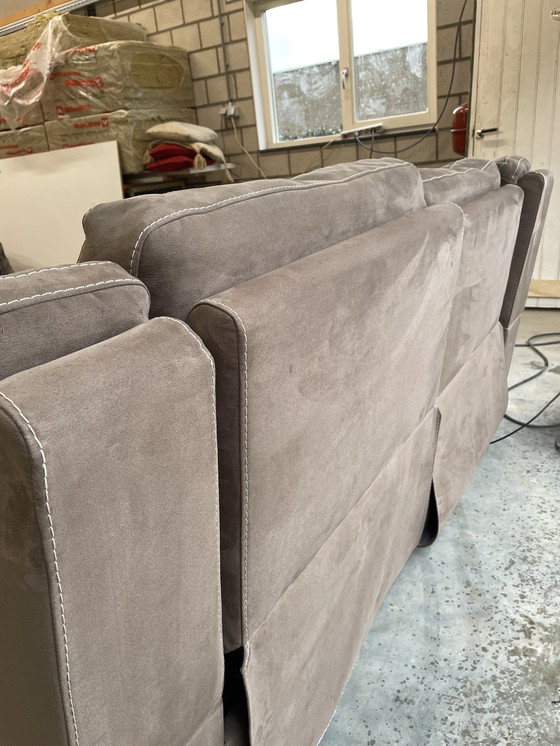 Image 1 of Suede Electric Adjustable 2-Seater Comfortable Sofa