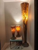3x Vintage sand lamp