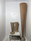 3x Vintage sand lamp