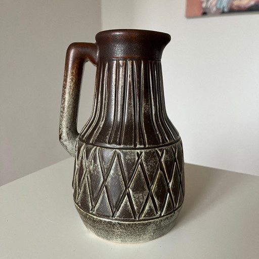 Joghus Bornholm jug, Danish, Vintage, Signed, Relief