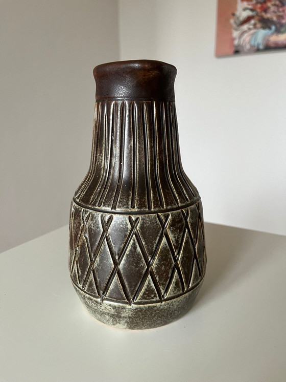 Image 1 of Joghus Bornholm jug, Danish, Vintage, Signed, Relief