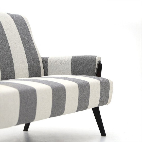 Image 1 of Vintage 3-seater sofa with wooden structure, 1950s