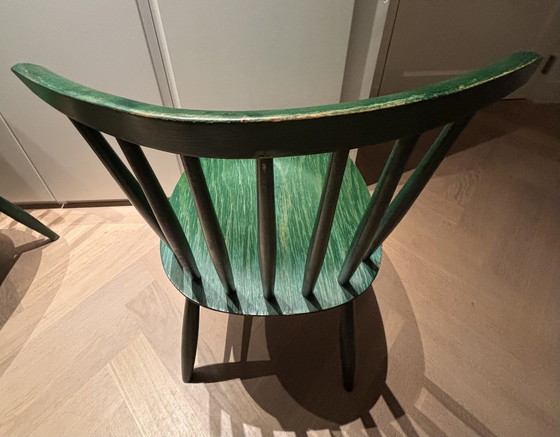 Image 1 of 4X Ilmari Tapiovaara Dining Table Chairs refurbished