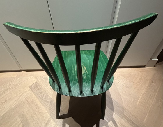 Image 1 of 4X Ilmari Tapiovaara Dining Table Chairs refurbished