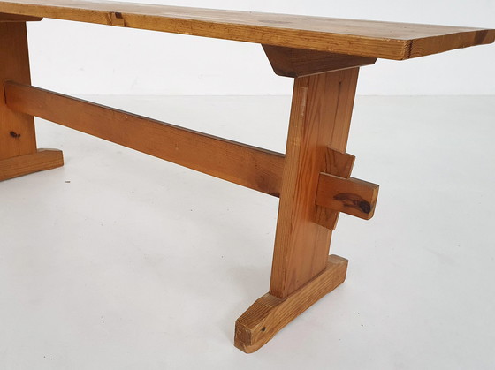 Image 1 of Scandinavian modern pinewood benches, 1960's