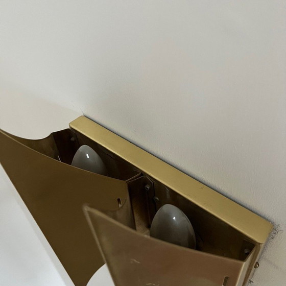 Image 1 of Vintage "Gothic 2" wall lamp in brass by Bent Karlby for Lyfa, Denmark 1960s