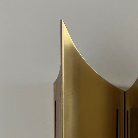 Image 1 of Vintage "Gothic 2" wall lamp in brass by Bent Karlby for Lyfa, Denmark 1960s