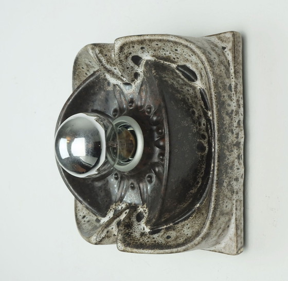 Image 1 of 1 of 4 ceramic TURNERS, lava drip glaze from the 1960s, beige-brown