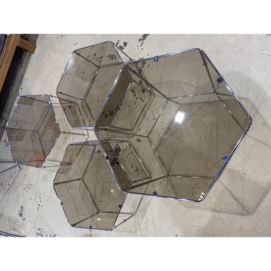 Image 1 of Set of 3 vintage coffee tables and sofa ends by Max Sauze 1977s