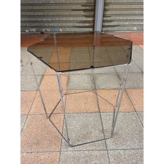 Image 1 of Set of 3 vintage coffee tables and sofa ends by Max Sauze 1977s