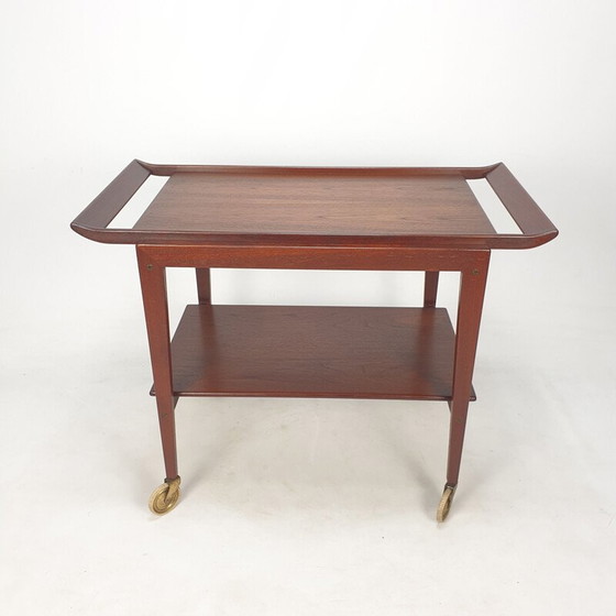 Image 1 of Mid-century Italian teak trolley, 1960s