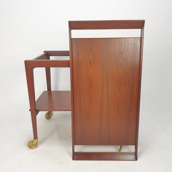 Image 1 of Mid-century Italian teak trolley, 1960s