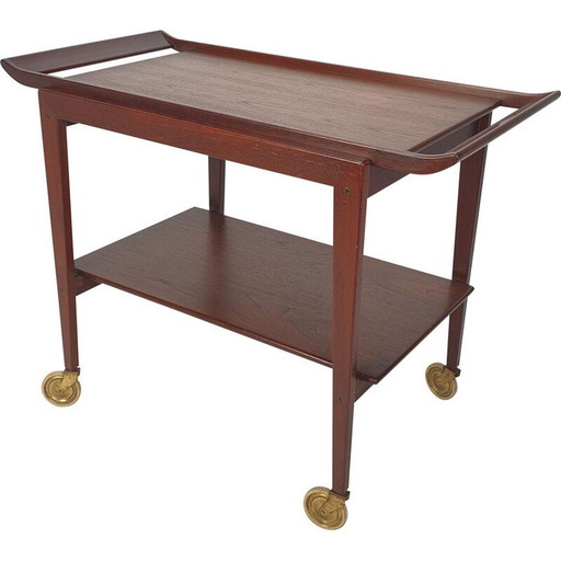 Mid-century Italian teak trolley, 1960s