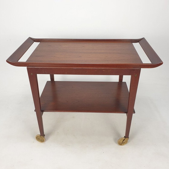 Image 1 of Mid-century Italian teak trolley, 1960s