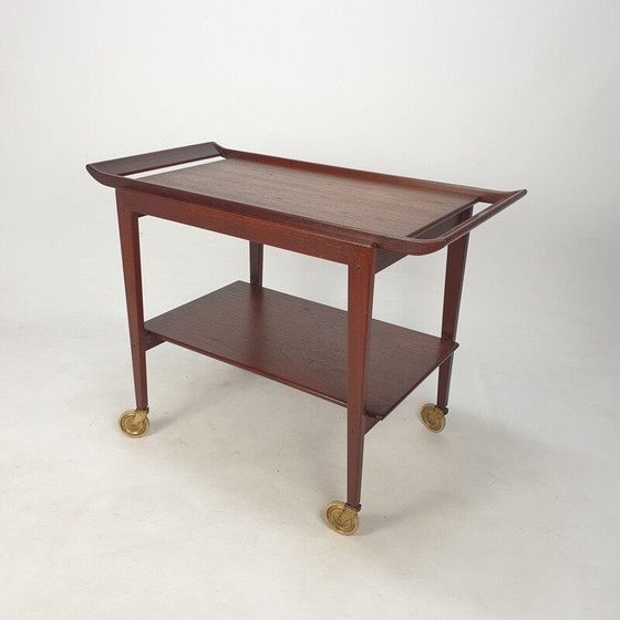 Image 1 of Mid-century Italian teak trolley, 1960s