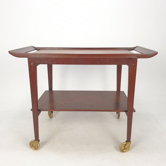 Image 1 of Mid-century Italian teak trolley, 1960s