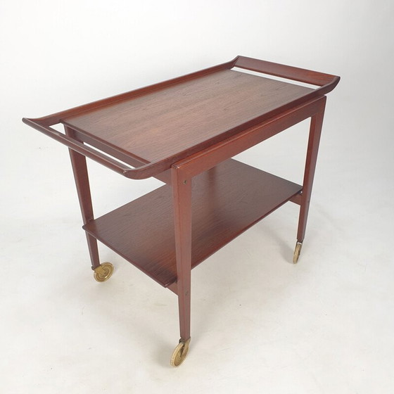 Image 1 of Mid-century Italian teak trolley, 1960s