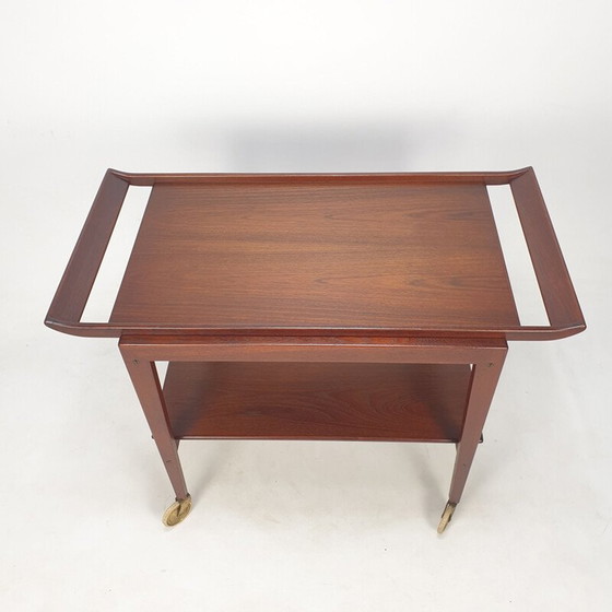 Image 1 of Mid-century Italian teak trolley, 1960s