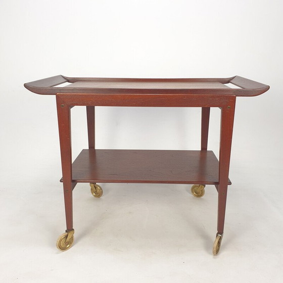 Image 1 of Mid-century Italian teak trolley, 1960s