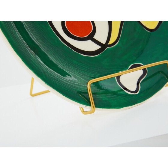 Image 1 of Piatto vintage in ceramica smaltata di Roland Brice, 1950