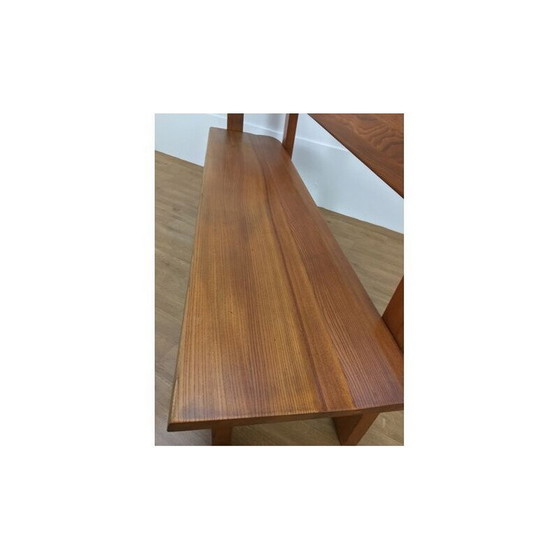 Image 1 of Vintage elmwood bench by Pierre Chapo