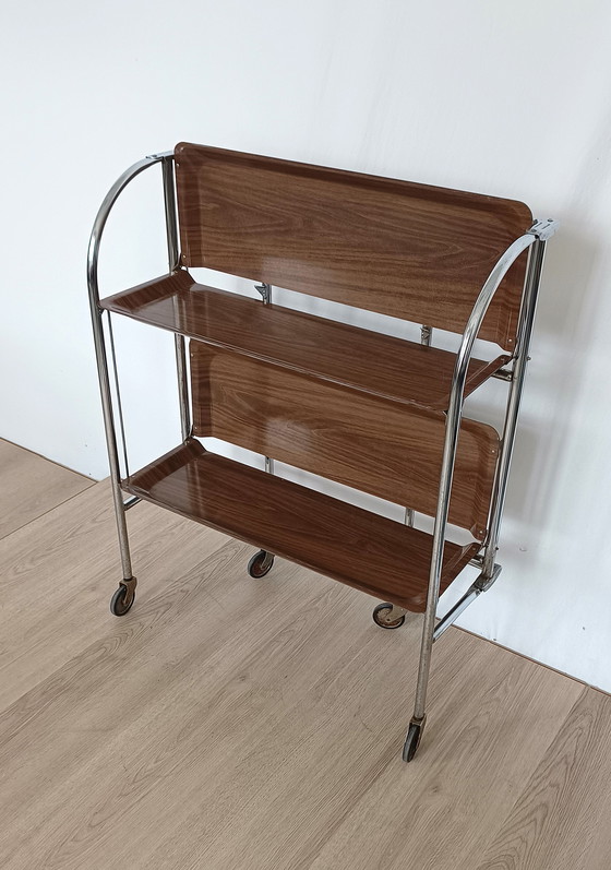 Image 1 of Sixties Folding Serving Trolley