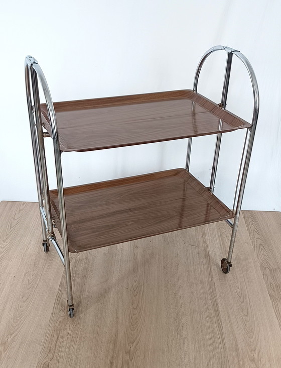 Image 1 of Sixties Folding Serving Trolley