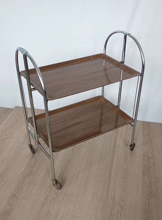 Image 1 of Sixties Folding Serving Trolley