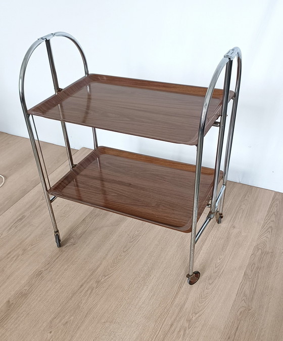 Image 1 of Sixties Folding Serving Trolley