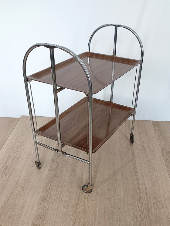 Image 1 of Sixties Folding Serving Trolley