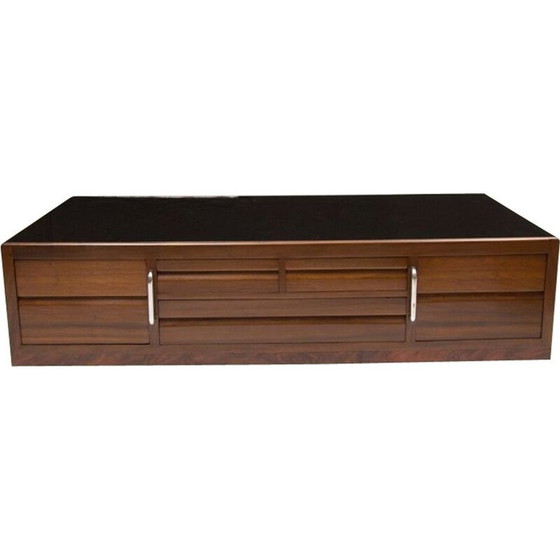 Image 1 of Vintage mahogany and black veere coffee table by Betty Joel, England 1935