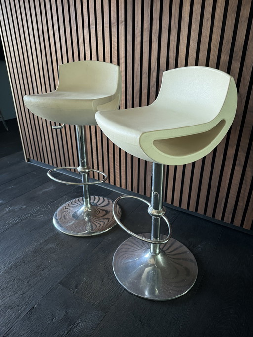 2 Caio Bar Stools by Erik Bjornsen.