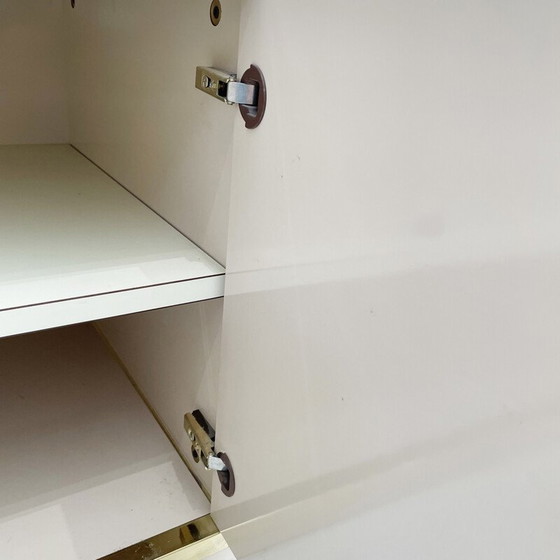 Image 1 of Vintage sideboard with beige and brass cabinet by Renato Zevi 1970