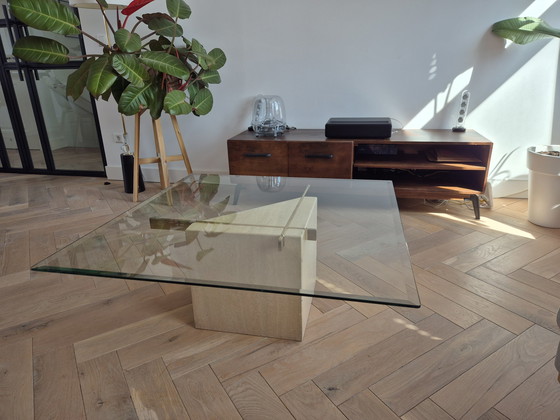 Image 1 of Artedi Travertine square coffee table