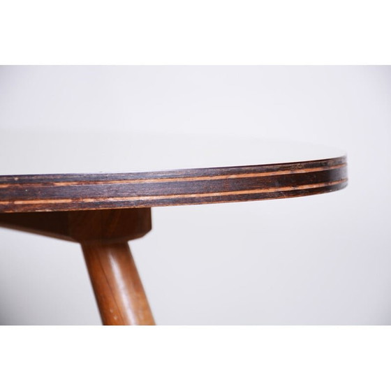 Image 1 of Vintage beech and formica coffee table, Czechoslovakia 1950