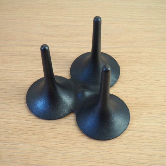 Image 1 of 1970S Danish Design Brutalist Cast Iron Candle Holder By Holmgren For Illums Bolighus 