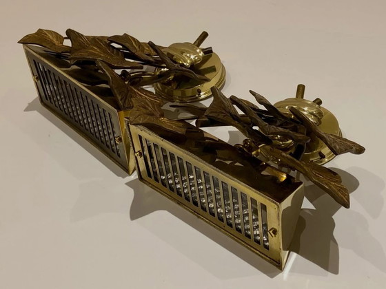 Image 1 of Applique (2), Applique da parete, Bronzo dorato, Illuminazione di lusso, Attr Maison Bagues, Napoleone III, Impero, Versailles, 