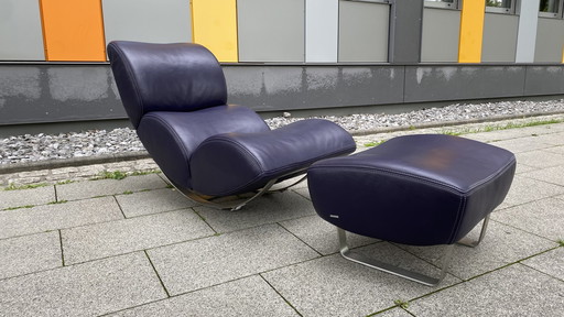 Koinor Design Fauteuil "Jetlag" avec pouf