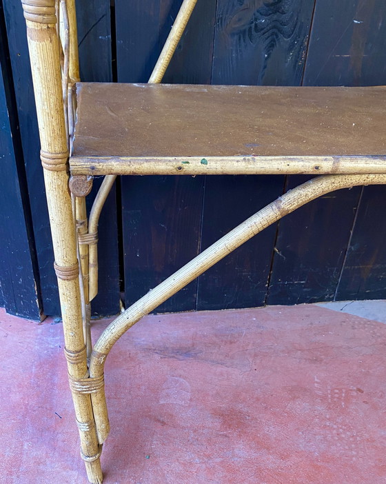 Image 1 of Louis Sognot Rattan shelving