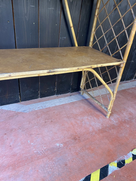 Image 1 of Louis Sognot Rattan shelving