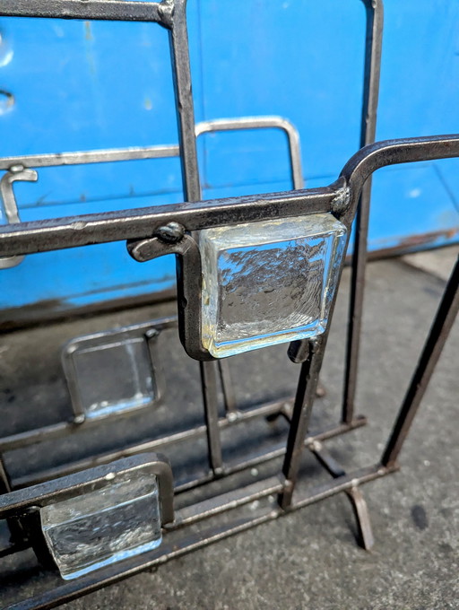 Vintage Magazine Rack Steel/ Glass, Denmark