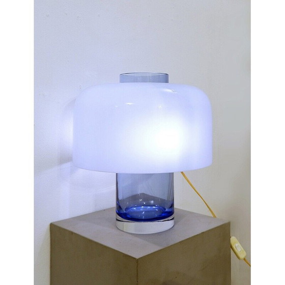 Image 1 of Vintage murano glass table lamp and vase model LT 226 by Carlo Nason for Mazzega, Italy 1960
