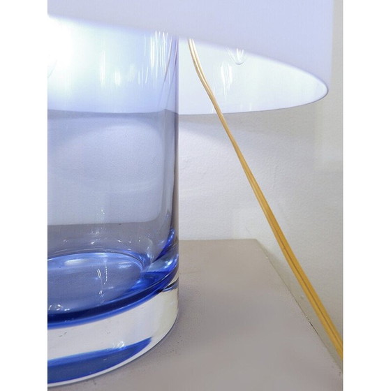 Image 1 of Vintage murano glass table lamp and vase model LT 226 by Carlo Nason for Mazzega, Italy 1960