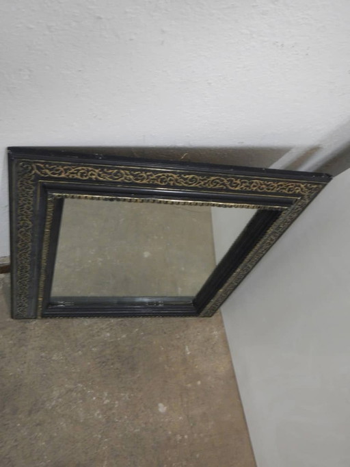 Mirror With Carved Linden Wood Frame 1920