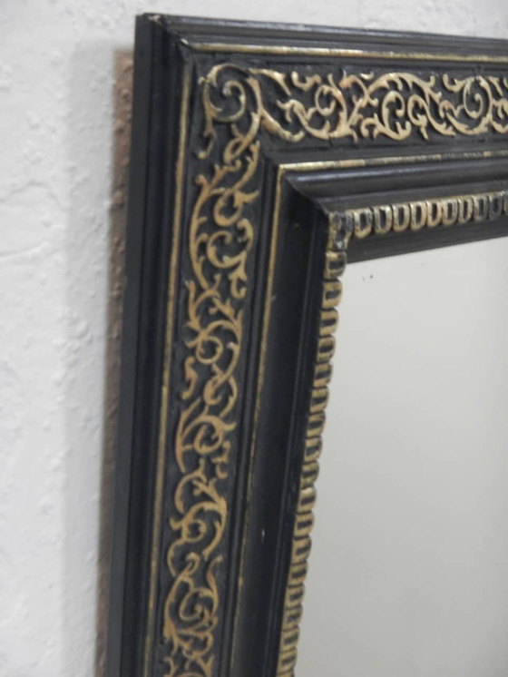 Image 1 of Mirror With Carved Linden Wood Frame 1920