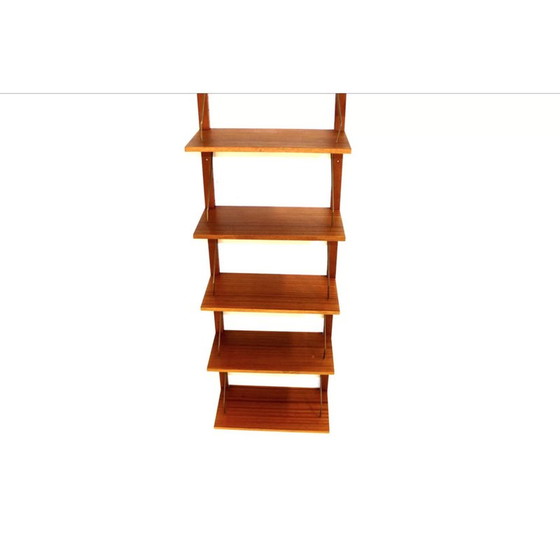 Image 1 of Vintage "system" wall shelf in teak and metal, Denmark 1960